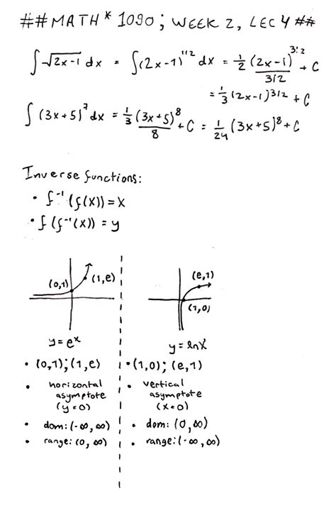 Math 1090 Lec 4 Lec Notes Math 1090 Week Z Lecy 3 √√²x 1 Dx