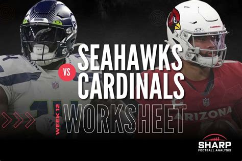 Seahawks Vs Cardinals Fantasy Football Worksheet Week