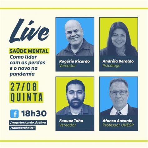 SaÚde Mental Vereadores Realizam Mais Uma Live Nesta Noite