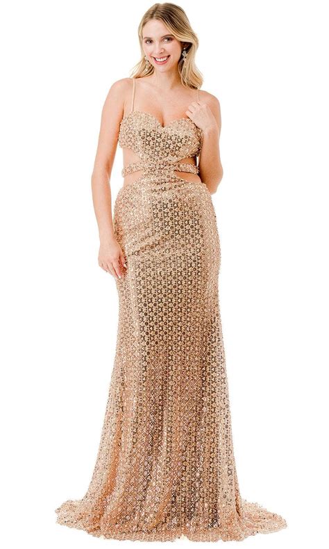 Aspeed Design L2877r Sleeveless Beaded Lattice Prom Dress Couture Candy