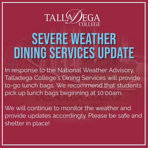 Severe Weather Update - March 3, 2023 | Campus News | Talladega College