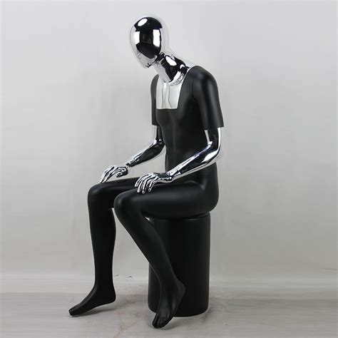 Window Display Fiberglass Muscular Chrome Mannequin Male Muscle Man