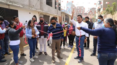 Ate Municipalidad Entrega Pistas Y Veredas En 5 Pueblos De Gloria Grande