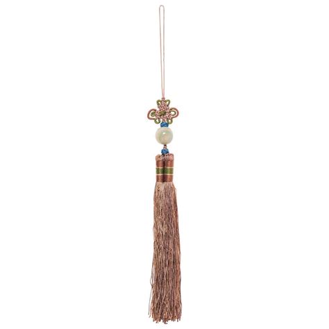 Chinese Brown Silk Tassel With Round Bead At 1stdibs