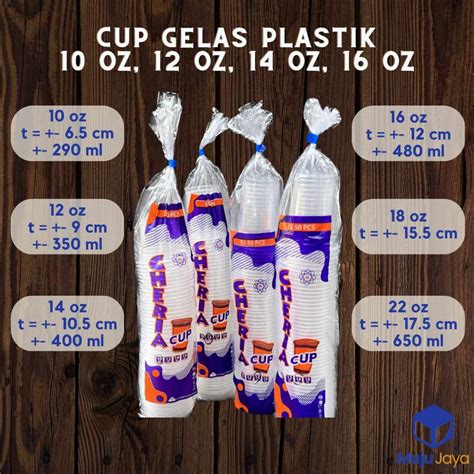 Jual Cup Gelas Plastik Merk Hok Cheria Atm Oz Oz Oz Oz