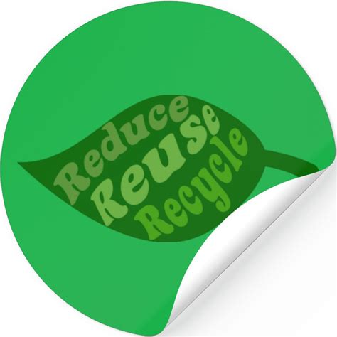 Reduce Reuse Recycle Stickers Designed And Sold By Ibrahim Ahmad