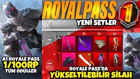 A1 ROYALE PASS ÖDÜLLERİ 1 100 SEVİYE ÖDÜLLERİ A1 ROYAL PASS YENİ