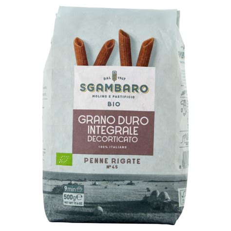 Pasta Penne Rigate Integrali Bio G Sgambaro Dambros Ipermercato