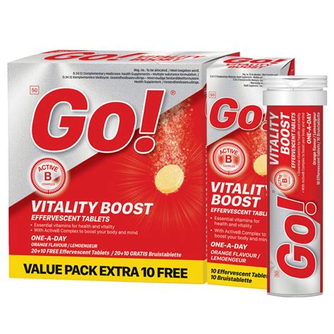 Go Vitality Boost Effervescent 10 Tablets Nativa