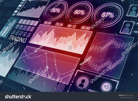 Glowing Orange Forex Chart On Dark Stock Illustration 1556125139 ...