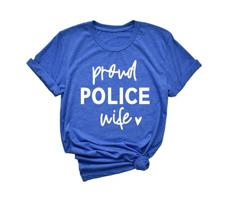 Proud Police Wife Police Wife Shirt Police Wife Shirts Etsy