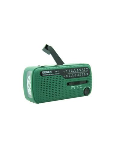 Degen Radio Multibanda Fm Mw Sw De Recargable Dinamo Solar Con