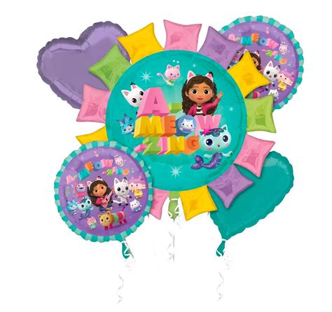 Gabbys Dollhouse Foil Balloon Bouquet