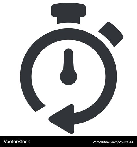 Timer icon symbol pictograph isolated icon Vector Image