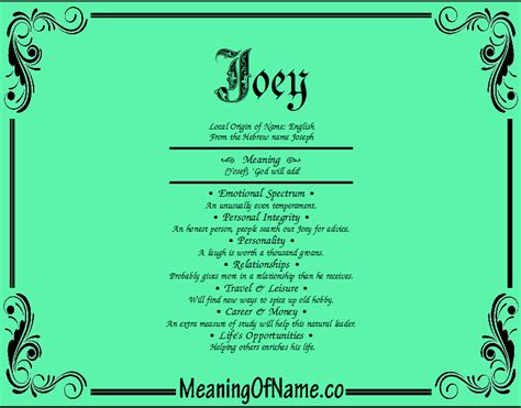 Joey - Meaning of Name