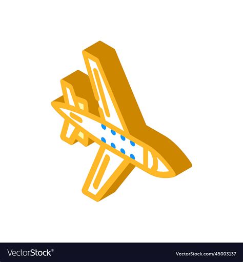 Business Jet Airplane Aircraft Isometric Icon Vector Image