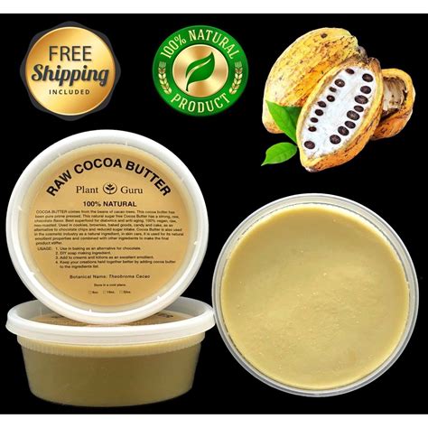 Cocoa Butter Raw Oz Pure Organic Unrefined Food Grade Cacao