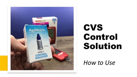 Cvs Glucose Meter Control Solution How To Use Youtube