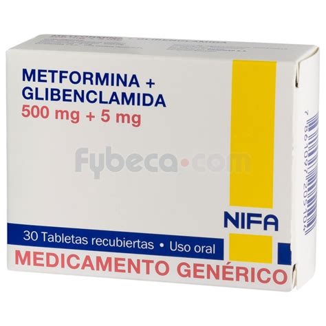 Metformina Glibe Tabs Rec Mg Mg C Nifa Suelta Fybeca