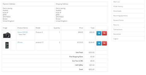 OpenCart Product Images In Order History Vqmod Ocmod