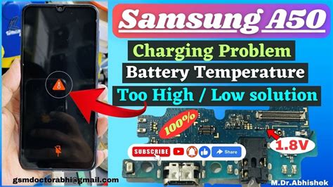 Samsung A50 Charging Paused Battery Temperature Too High Unable To