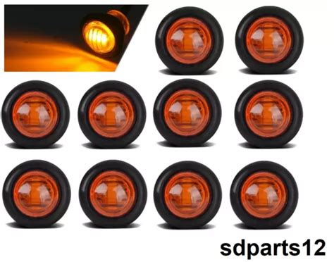 Lot De Mini Feux De Gabarit Bouton Led V Orange Eclairage Lateraux