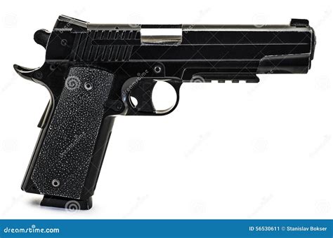 Modern Black and Chrome Pistol Filtered Gun Stock Image - Image of ...