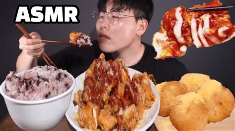 Asmr 직접만든 처갓집 슈프림 양념치킨 And 치즈볼 먹방korean Fried Chicken And Cheese Ball