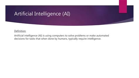 Artificial Intelligence AI PPT