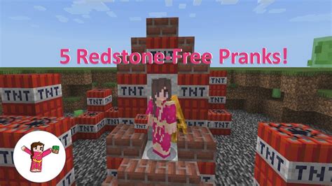 5 Redstone Free Minecraft Pranks Youtube