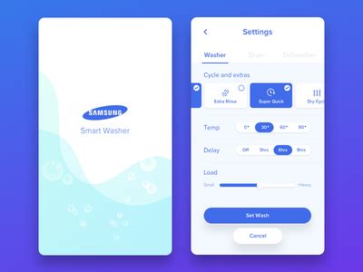 Washing machine settings by Marisa Breedt on Dribbble