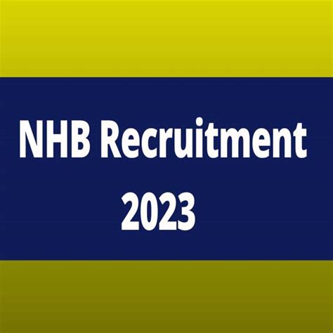 NHB Recruitment 2023 Apply Online For Manager