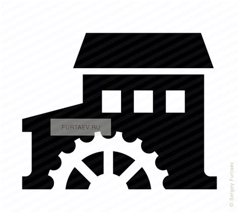 Watermill Vector Icon