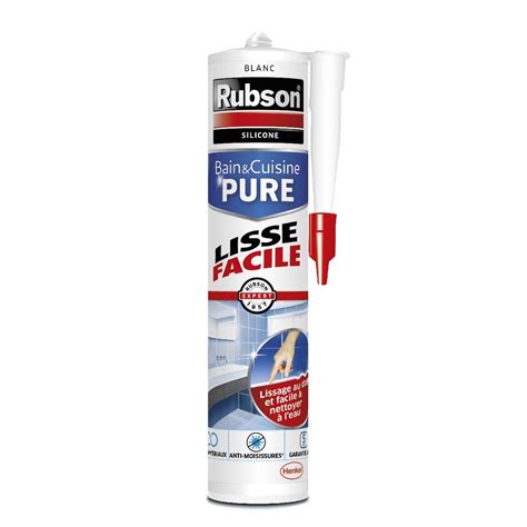 RUBSON Mastic Pure Lissage Facile Blanc Bain Cuisine 280ml Pas Cher