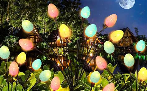 Solar Easter Decorations Outdoor Stake Lights Pack Led Easter Egg