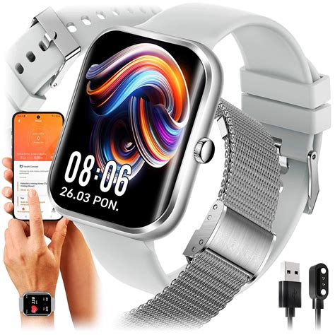 SMARTWATCH ZEGAREK POLSKIE MENU ROZMOWY SPORT SMART WATCH MĘSKI ORAZ