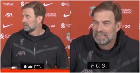 Liverpools Jurgen Klopp Confused ‘brain Fog With X Rated Word