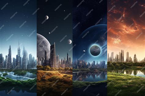 Premium Photo | Conceptual images of terraformed cities on other celestial bodies like Mars or ...