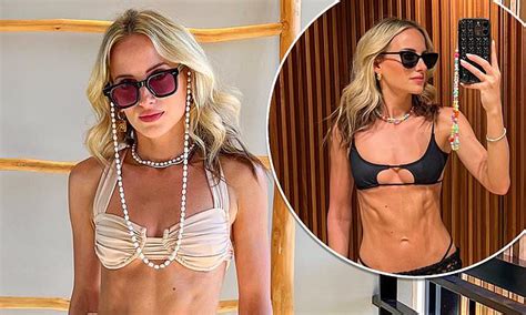 Rosie Fortescue Poses In A Stylish White Bikini And Crochet Skirt