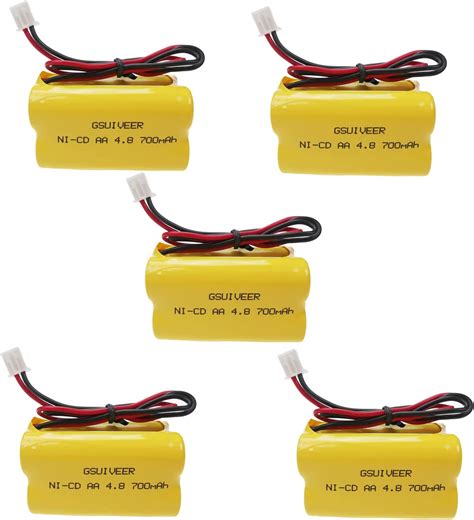 Amazon 5 Pack 3 6V 900mAh Ni CD AA Exit Sign Emergency Light