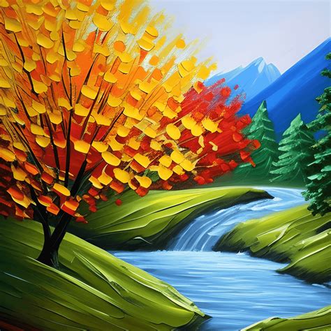 Beautiful Acrylic Painting of Nature · Creative Fabrica