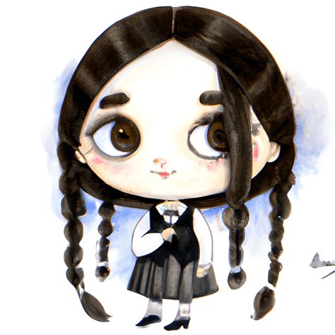 Mooie Woensdag Addams Chibi Van Charlie Bowater Creative Fabrica