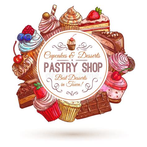 Pastry Shop Patisserie Emblem Stock Vector Illustration Of Breakfast