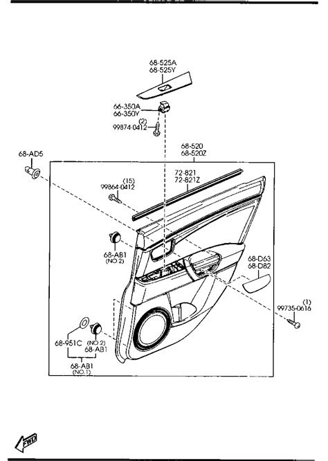 B36h 68 52ya02 Trimrdoor Rear Mazda Yoshiparts