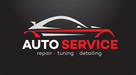 Auto service vector logo isolated on black background 10597882 Vector ...