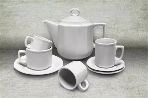 Tazas De Caf C Plato Porcelana Tsuji L Nea Octogonal Env O Gratis