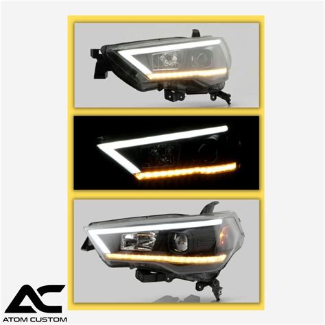 Faros Frontales Toyota 4Runner Con Tubo Secuencial LED DRL Y Proyector