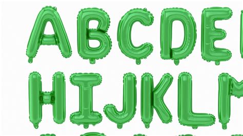 Balloon Alphabet Green 3D Model CGTrader