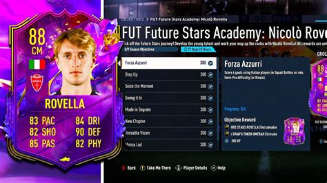 HOW TO COMPLETE FUT FUTURE STARS ACADEMY NICOLO ROVELLA OBJECTIVES FAST