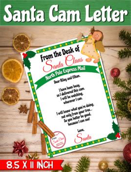 Santa Cam Letter Editable And Printable By Elitecraftstudios Tpt